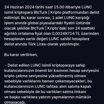 BTCTURK Lunç Niye Gitti Hadi Gitti Zararı Gider