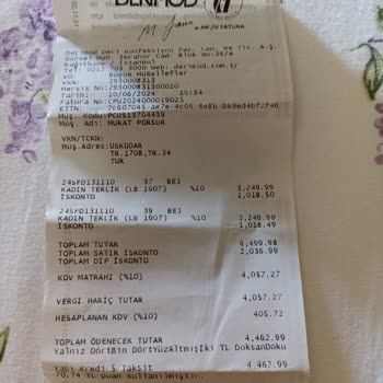 Derimod Hatalı Ürün Verdi