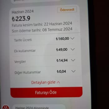 Vodafone Yüksek Fatura Ödemesi