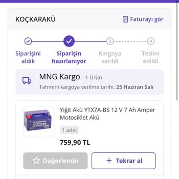 Koçkar Akü'nün Yanıltıcı Kargo Bilgilendirmesi Ve Kötü Hizmeti
