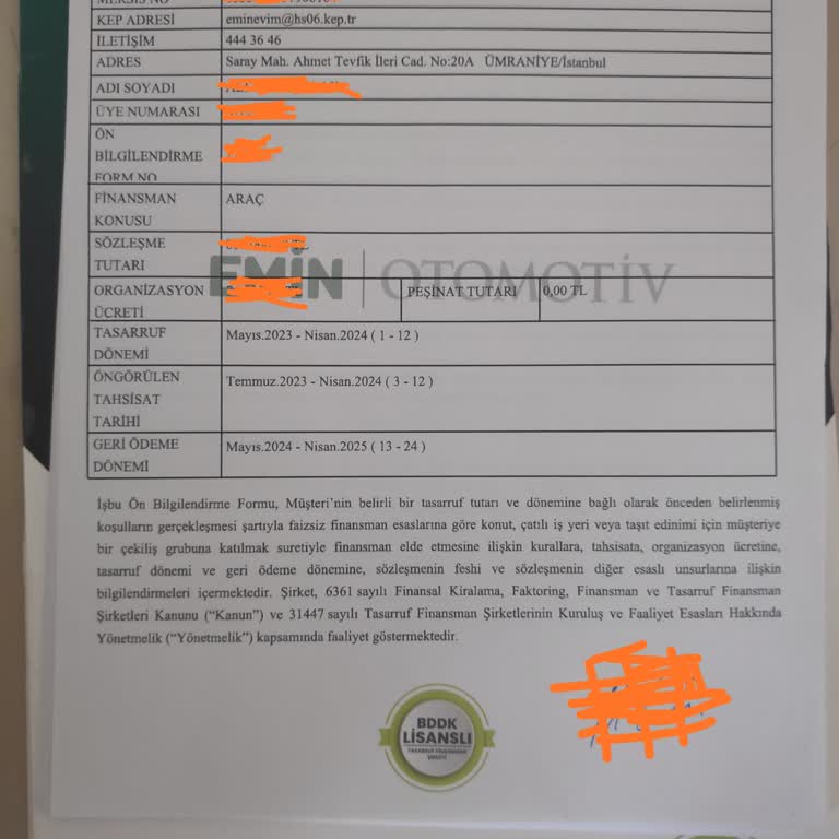 EminOtomotiv Araba Teslimatında Yaşanan Sorunlar