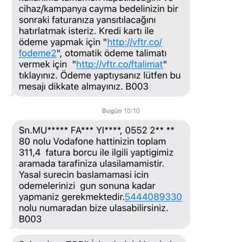 Vodafone Fesih İşlemi Tamamlanan Hatta Fatura Kesme Saçmalığı