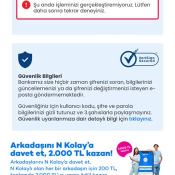 Nkolay Aktif Bank Sistem Güncellemesi Yapmasın!
