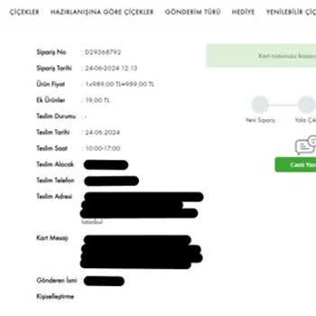 Taze Çiçek (tazecicek.com) Kötü Çiçeklerle Hazırlanmış Ve Çok Geç Teslim Edilmiş Siparişim.