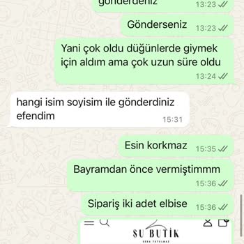 Su Butik - Seda Tutulmaz Ürünlerim Hala Gelmedi