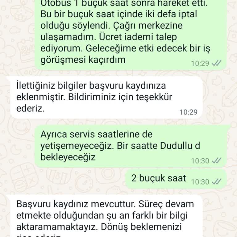 Kamil Koç Otobüs Rötarı Sıkıntısı