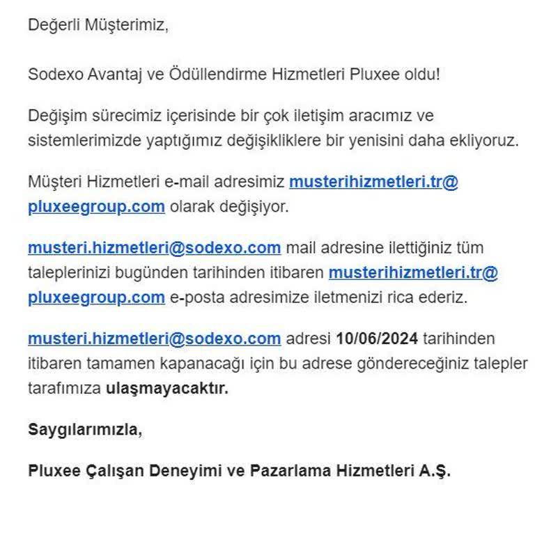Pluxee Türkiye Tanıtım Emaillerini Engelleyemiyorum