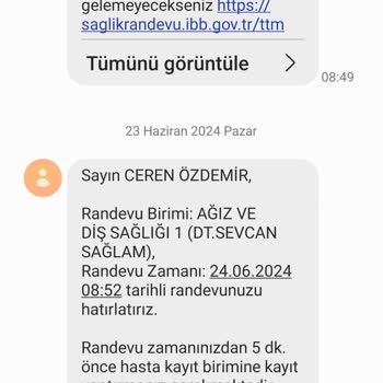 İBB - İstanbul Büyükşehir Belediyesi Dis Doktoru Çekimi Yapmaması