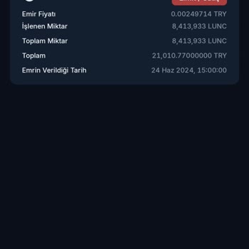 BTCTURK Lunc Bakiyem Emir Vermediğim Halde Satış Yapılmış!