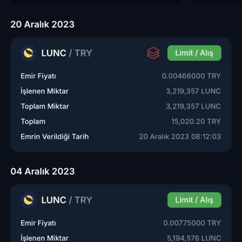 BTCTURK Lunc Bakiyem Emir Vermediğim Halde Satış Yapılmış!