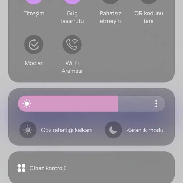 Samsung Telefon Son Güncelleme Nedeni İle Durum Çubuğundaki Çoğu Simgenin Görülmemesi