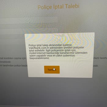 VakıfBank Sigorta Askeri Poliçe İptal Edemiyorum