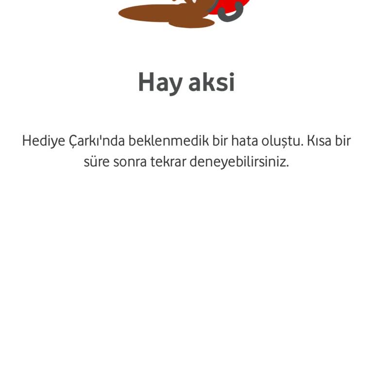 Vodafone Hediye Çarkı Hatası
