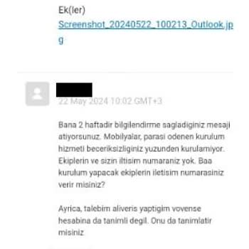 Vivense 55 Gündür Kurulum Yapamayan, Müşterisini Umursamayan Amatör Firma