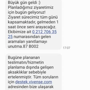 Vivense 55 Gündür Kurulum Yapamayan, Müşterisini Umursamayan Amatör Firma