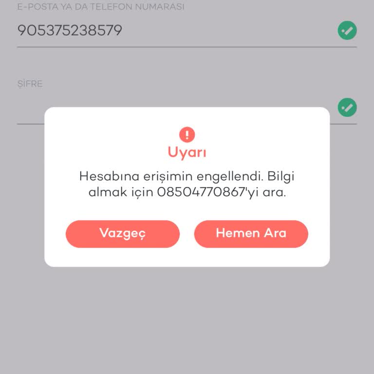 Tosla Hesap Erişim Engeli
