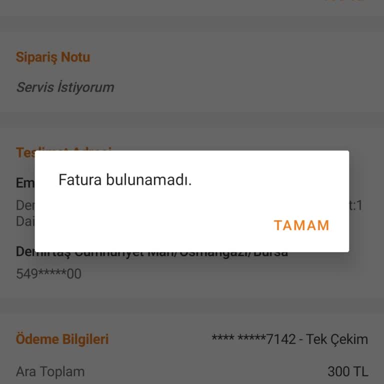 Trendyol Yemek Ücret İadesi Verilmemesi