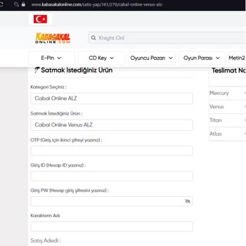 Kabasakalonline.com Kabasakal Oyun Parası Alış