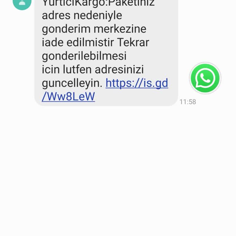 Newpttgov. Top Kargo Başarısız Teslimat Mesajı