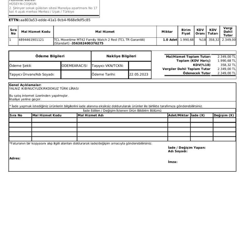 TCL Telefon Garanti Kapsamında Olmayan Yüksek Tamir Ücreti Ve Mağduriyet