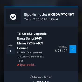 PLYR Oyun İçin Yapılan Ödemenin İptali Ve İade Sorunu