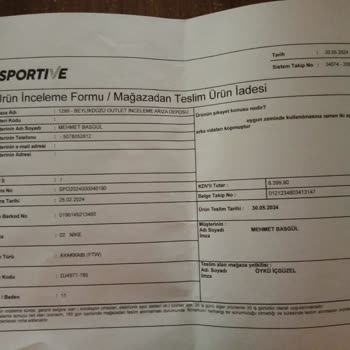 Sportive İnceleme Red Edil