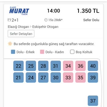Elazığ Murat Turizm Haber Vermeden Araba Değişikliği