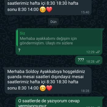 Soldoy Değişim Ürünüm Gelmedi