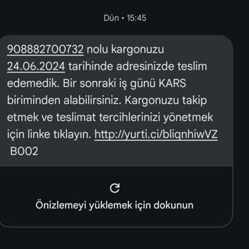 Yurtiçi Kargo Eve Geldik Evde Yoktunuz :)