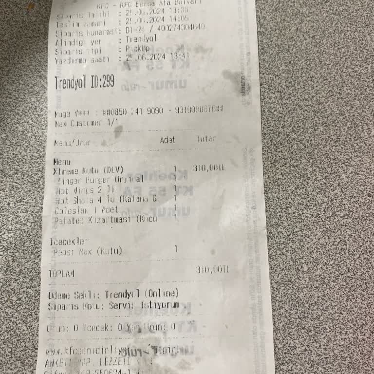 KFC Ataevler Şubesi Sürekli Yanlış Sipariş Gelmesi!