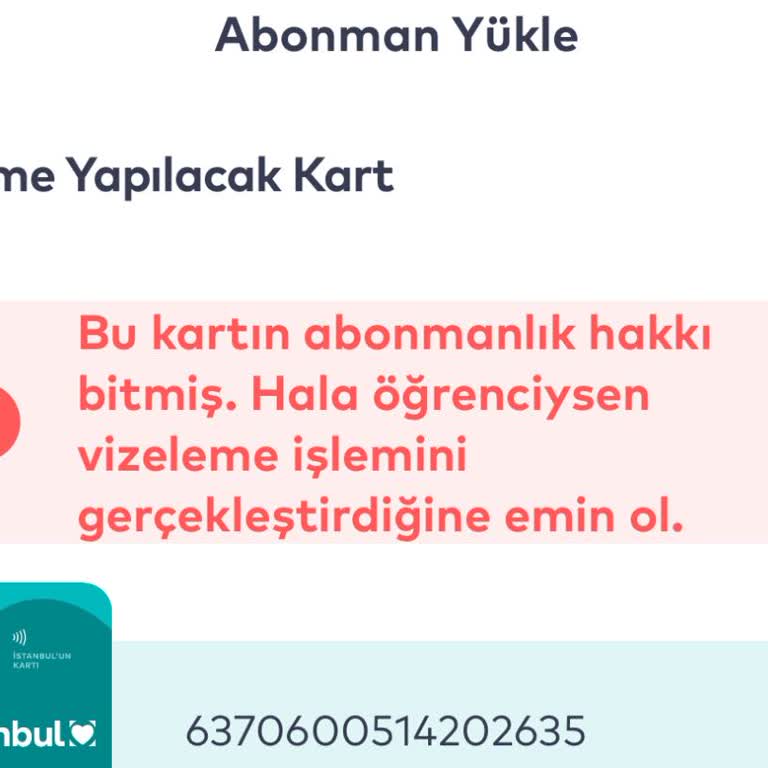 BELBİM (İstanbulkart) İstanbul Öğrenci Akbilim Kendiliğinden Tama Döndü