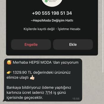 Hepsimoda Da 14 Gün Geçmesine Rağmen 1300₺ Lik İadem Olmadı