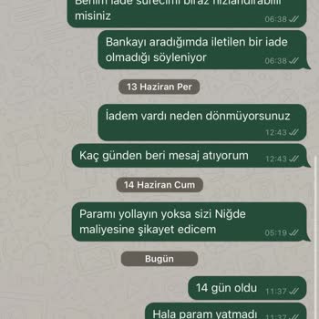 Hepsimoda Da 14 Gün Geçmesine Rağmen 1300₺ Lik İadem Olmadı