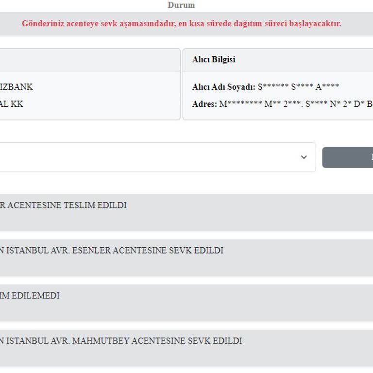 Kuryenet'in Her Zaman Ki Gibi Teslimat Yapmaması!