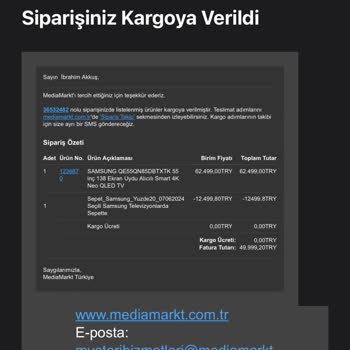 Media Markt Aldığım Ürünü Göndermiyor!
