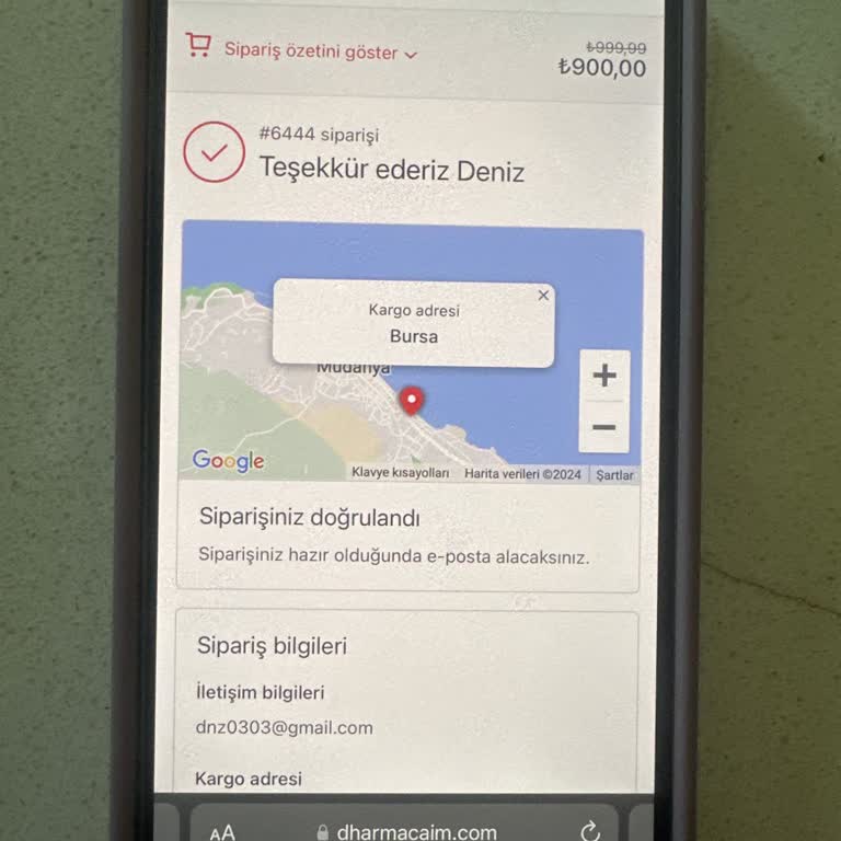 Dharmacaim Sitesinden Alınan Ürün Teslim Edilmedi