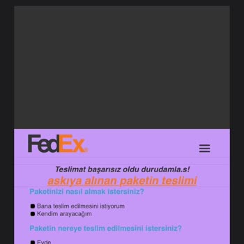 Fedex'ten Gelen Şüpheli Mail