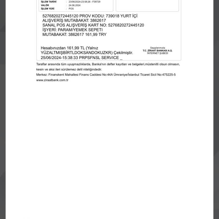 Ziraat Bankası Param İade Edilmedi