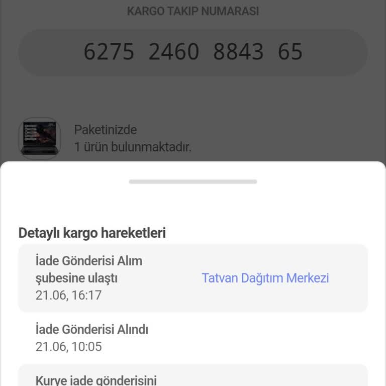 Hepsijet İade Kargomu Dağıtım Merkezinde Bekletiyor.