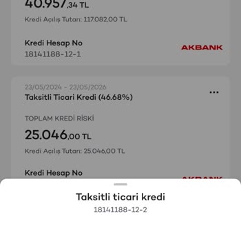 Akbank Ticari Kredi Taksit Ödeme Seçeneği Yok