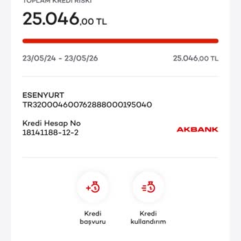 Akbank Ticari Kredi Taksit Ödeme Seçeneği Yok