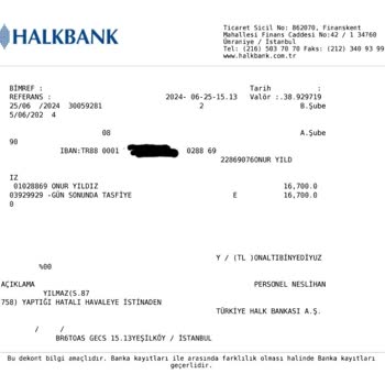 Halkbank Personeli Tarafından Para İadesi İçin Usulsüzce Aranmak