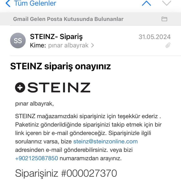 Değişim Yapılmaması Steinz Marka