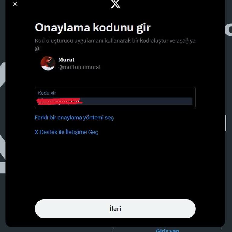 Twitter Kimlik Doğrulama Kodu Sorunu