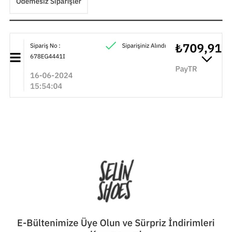 Selin Shoes Siparişi Kargoya Vermiyor İletişim Kanallarından Cevap Yok