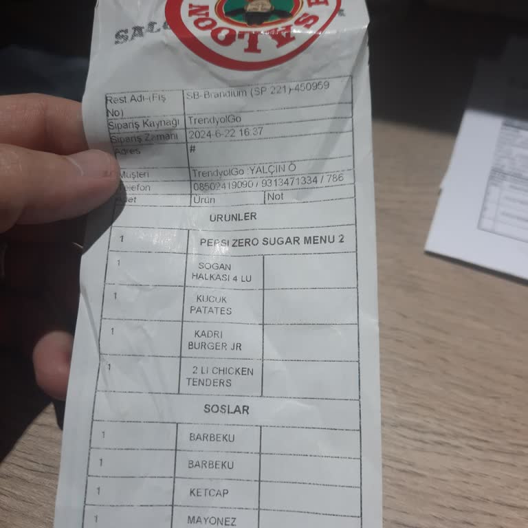 Trendyol GO Saloon Burger Tarihi Geçmiş Ürün.