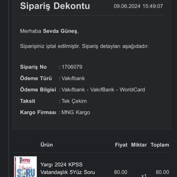 İndeks Kitap İade Ettiğim Ürün Hesabıma Yatmadı