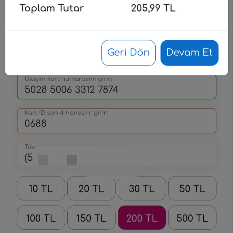 EGO Genel Müdürlüğü EGO Online Yükleme Kart Ücreti