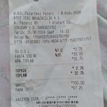 A101 Kasada Para Üstüne Dikkat