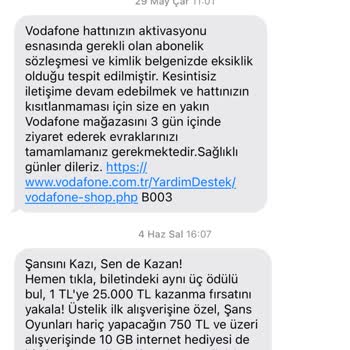 Vodafone Hat Devri Eksik Evrak İlle Ti